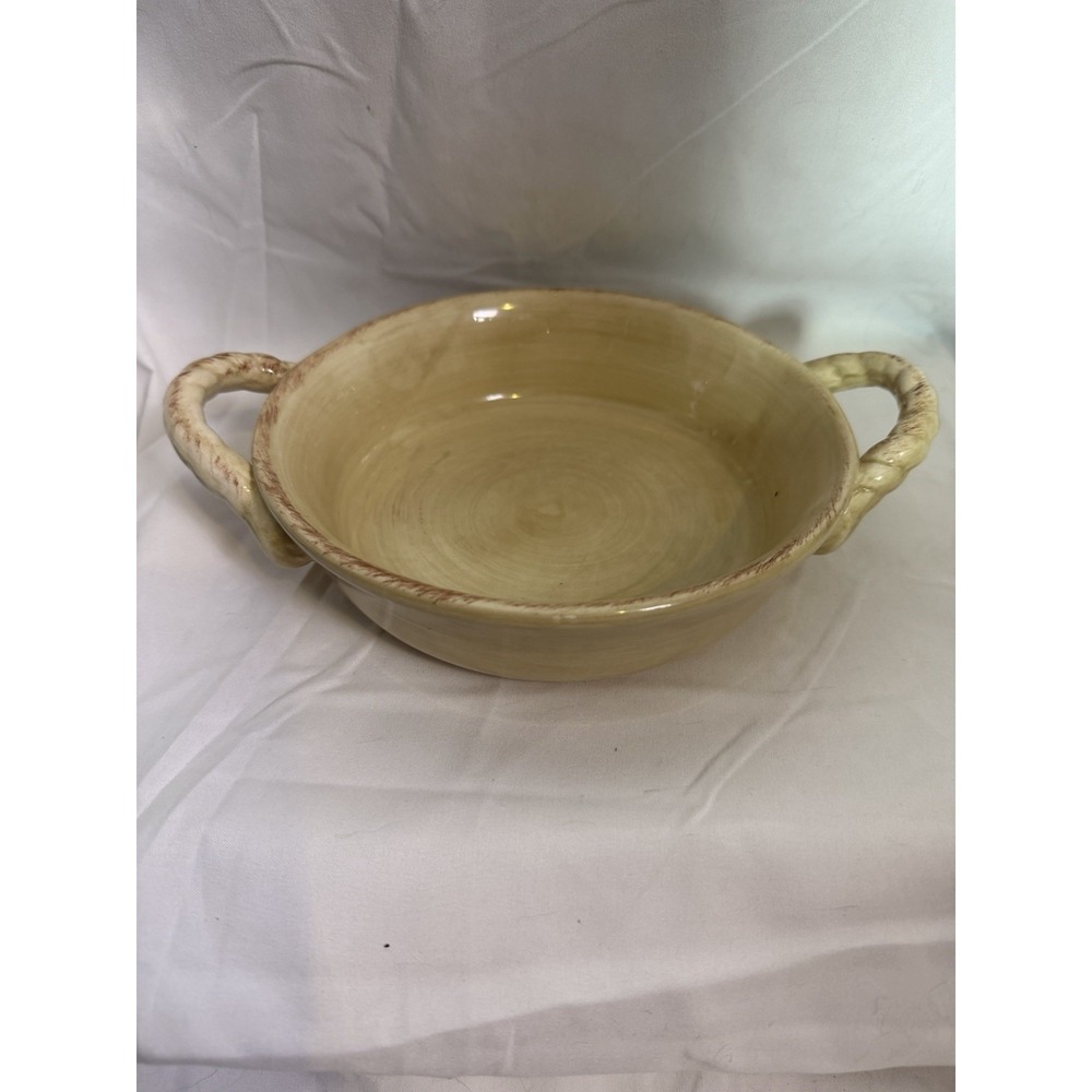 artimino tuscan country side cream 2 handled Ironstone bowl 7"